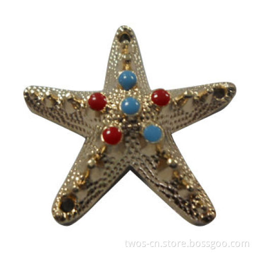 Alloy Pendant, Fancy Starfish Design, Shiny Gold Color, Nickel and Lead-free, Available in All Sizes
